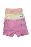 GMŞ Fiyonklu Pembe, Somon, Sarı Jakarlı 3lü Kız Boxer Set 3113-1