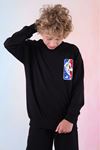 Black NBA 2İp Erkek Çocuk Sweatshirt Siyah 7-16 Yaş Defne03-S