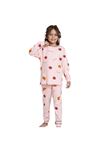 ELMP Pembe Çilek Desenli %100 Pamuk Kız Çocuk Pijama Takımı 1-9 Yaş 4056/19