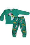 *ELMP Zebra Desen %100 Pamuk Erkek Çocuk Pijama Takımı 1-9 Yaş 3007