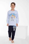 TARP Mavi Tom&Jerry Baskılı İnterlok Erkek Çocuk Pijama Takımı 6-11 Yaş 3744-M