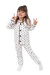 DLŞP Siyah Kalp Desenli %100 Pamuk Bebek Pijama Takımı 6-18 Ay 1071-S